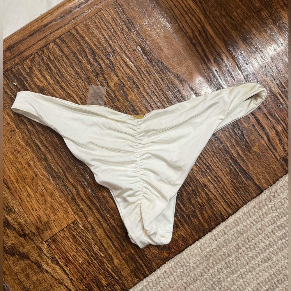 COPY - White Beach Bunny Skimpy Bikini Bottom Size Medium